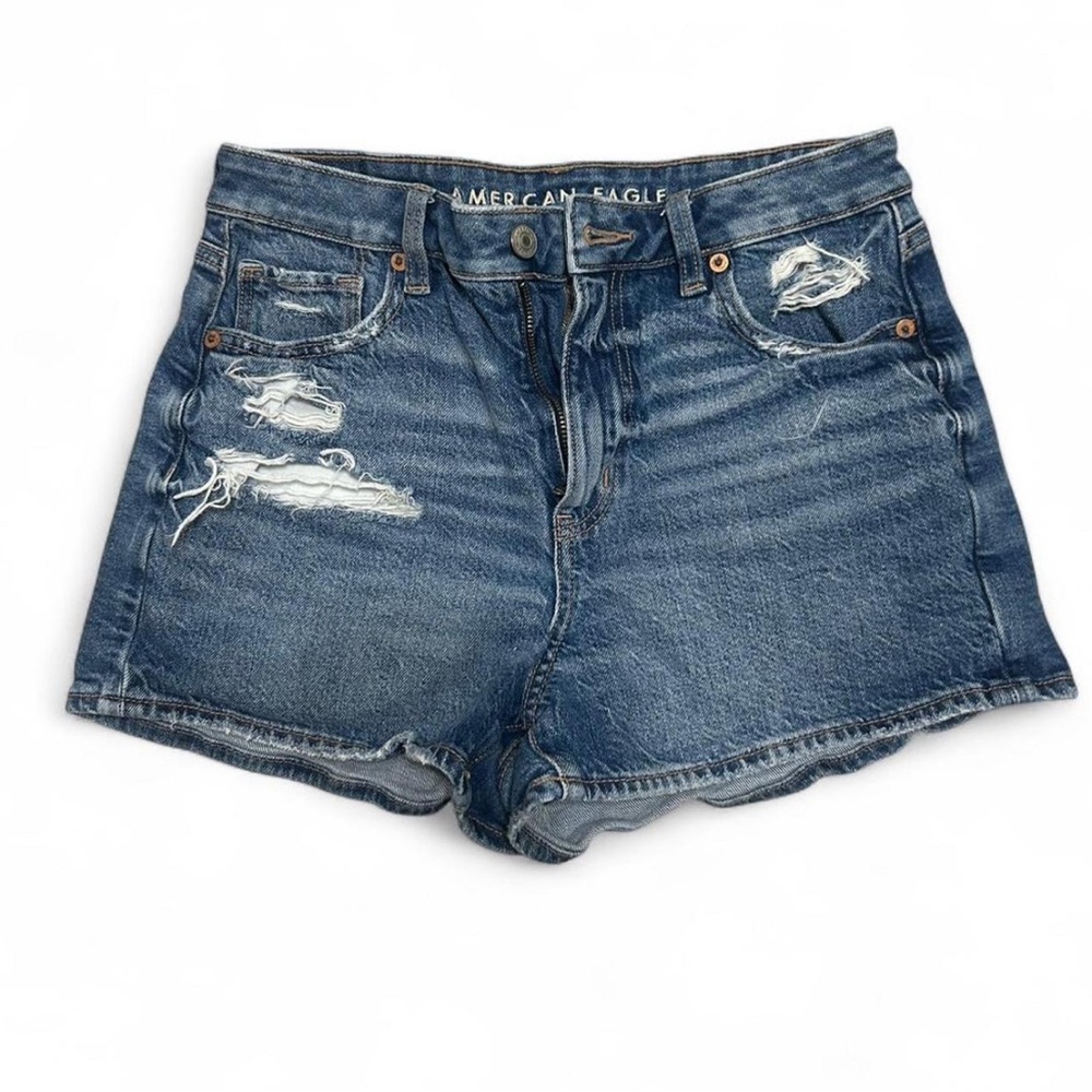 American Eagle Outfitters Distressed Blue Jean Shorts